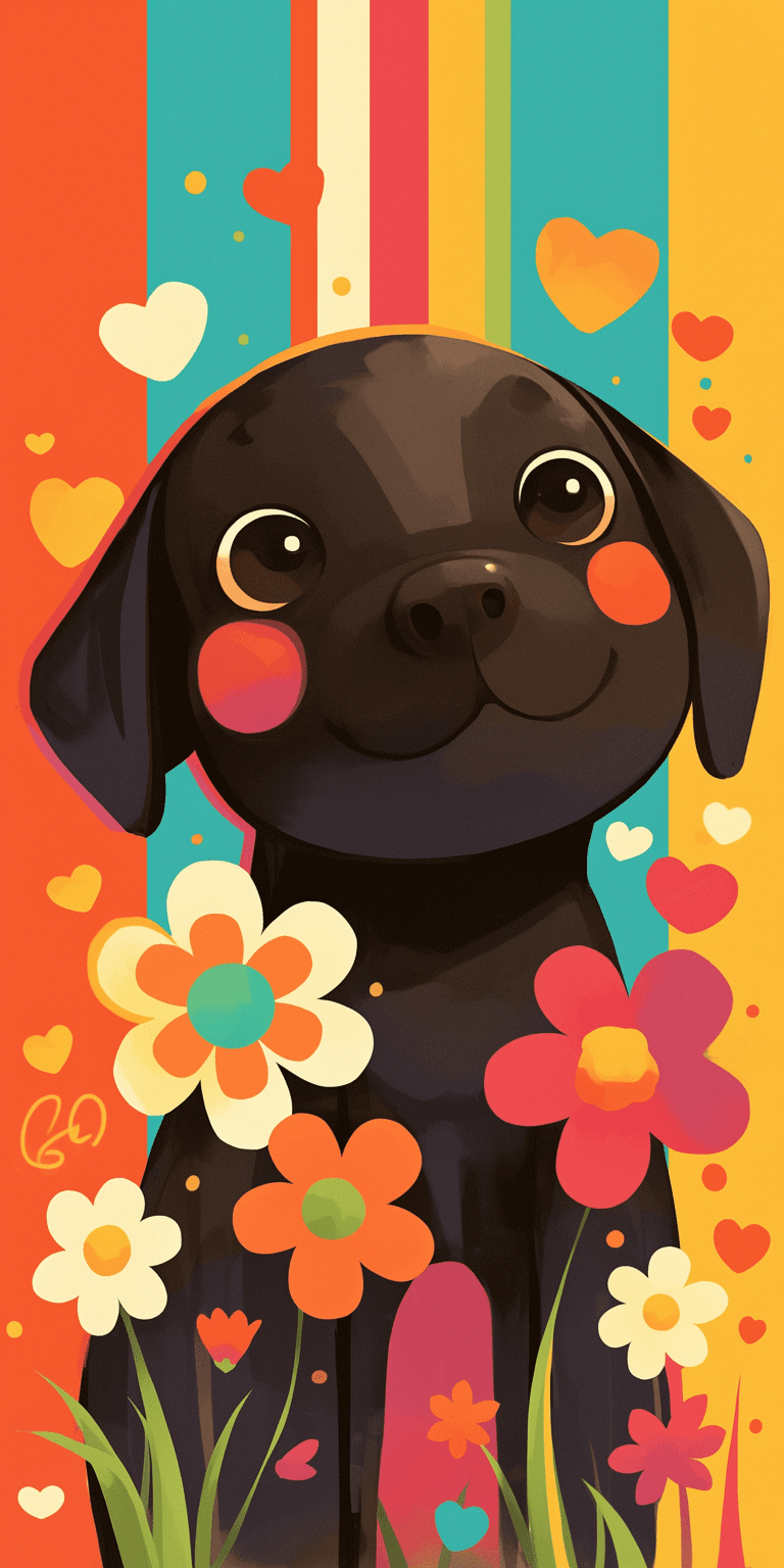 Cute Puppy Loop original repeating artwork