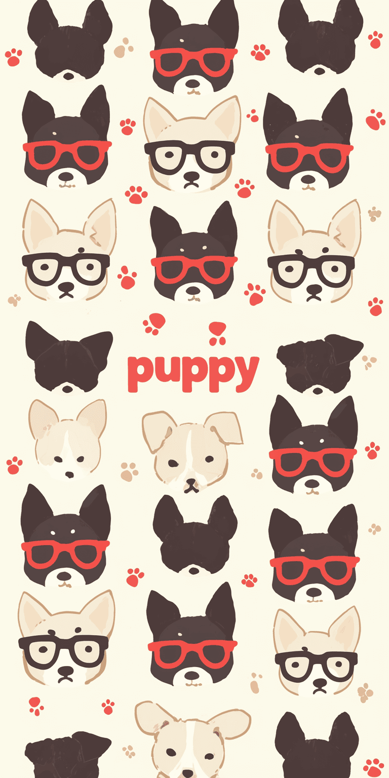 Cute Puppy Series original repeating artwork