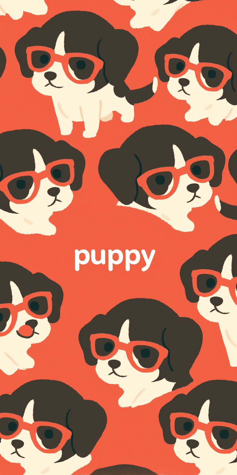Cute Puppy Tribe original repeating artwork