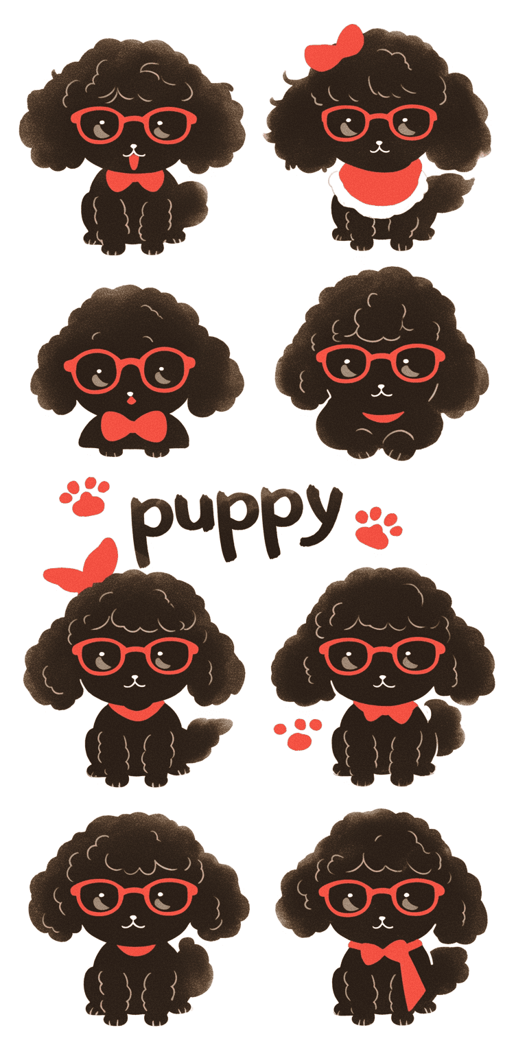 Cute Puppy Flare original repeating artwork