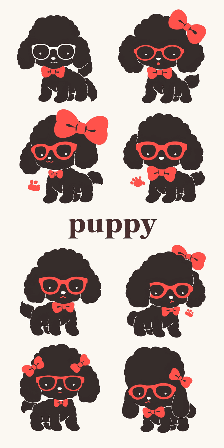 Cute Puppy Uptown original repeating artwork