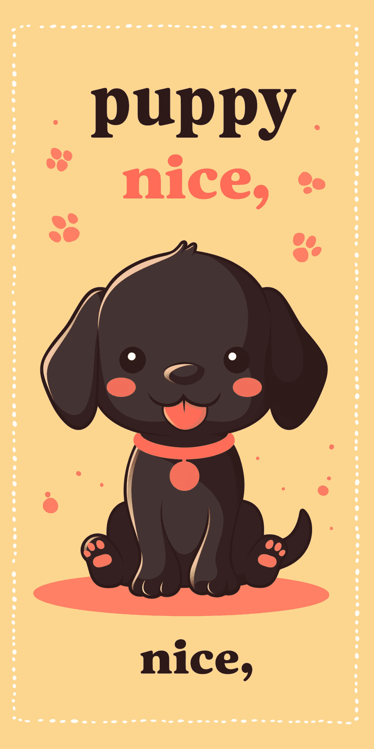 Cute Puppy Spring original repeating artwork