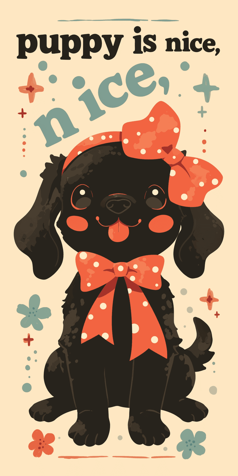 Cute Puppy Echo original repeating artwork