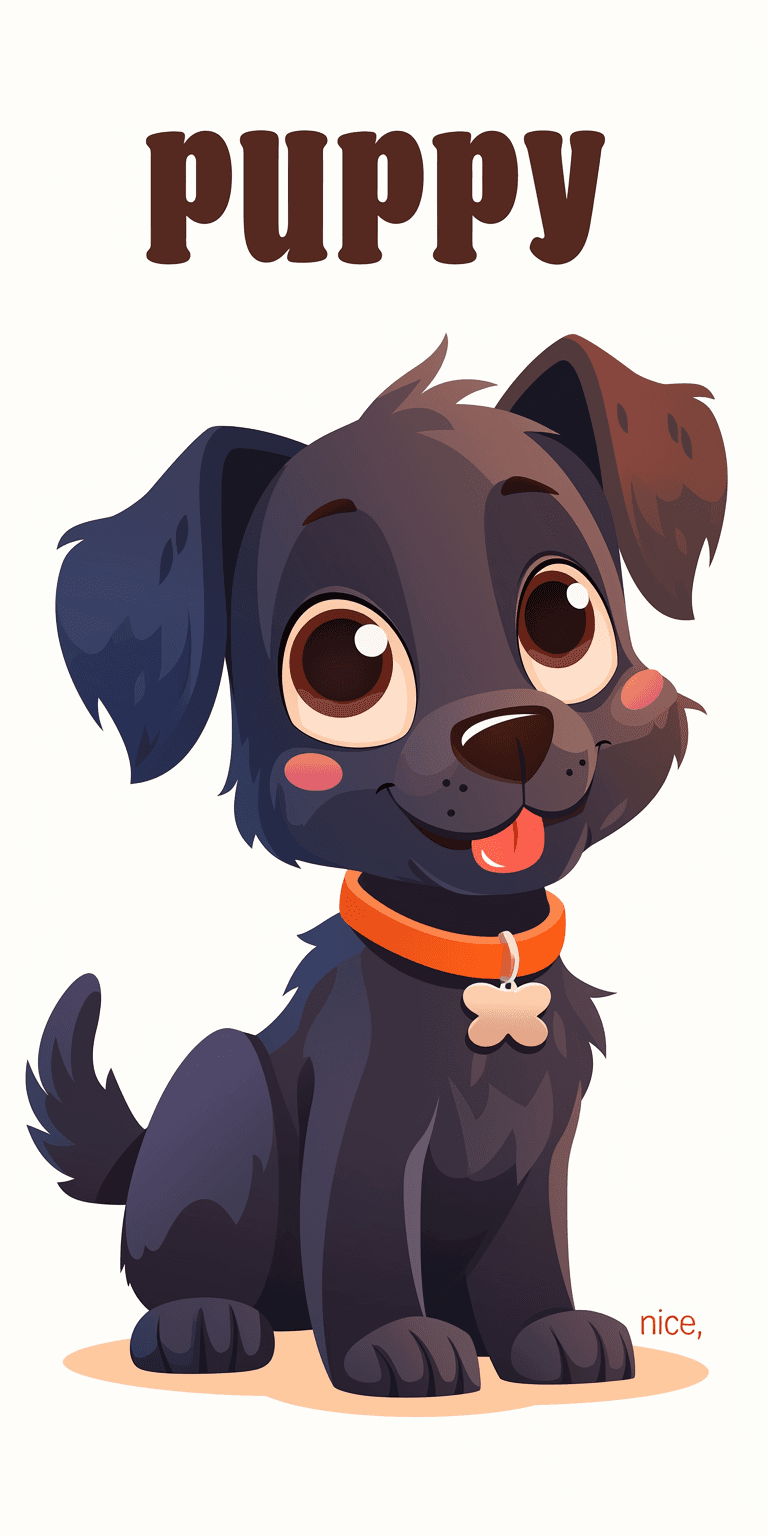 Cute Puppy Downtown original repeating artwork