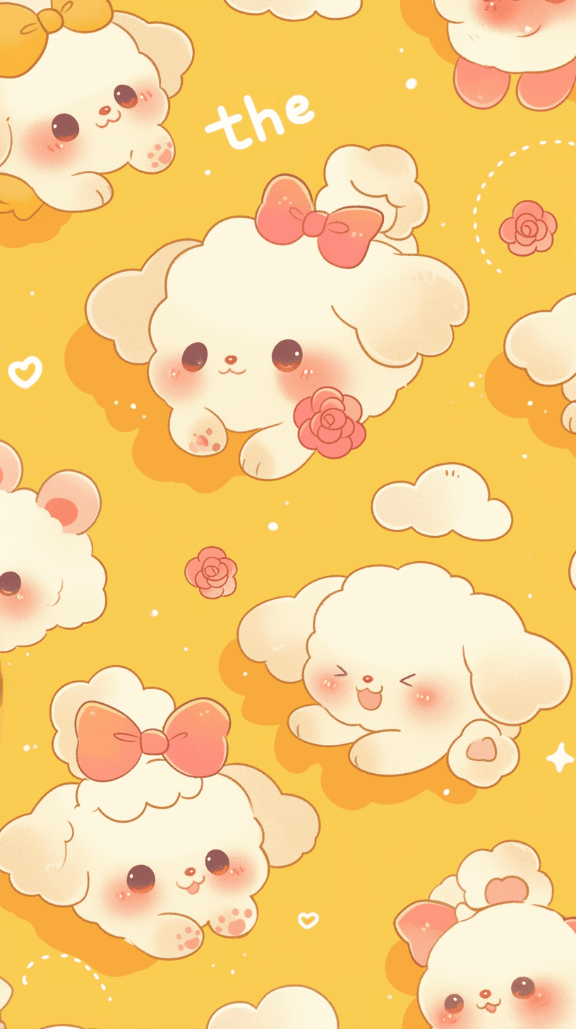 Cute Puppy Boulevard original repeating artwork