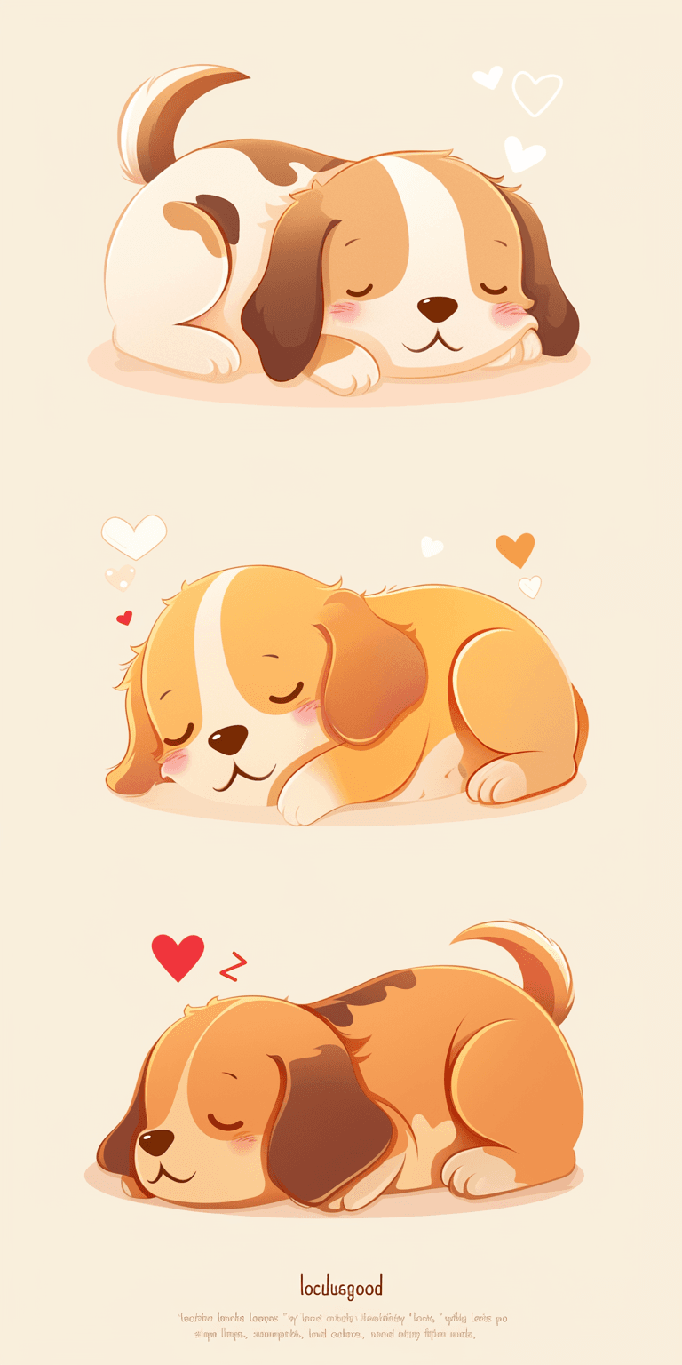Cute Puppy Dusk original repeating artwork