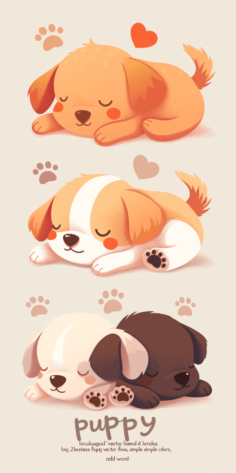 Cute Puppy Bright original repeating artwork