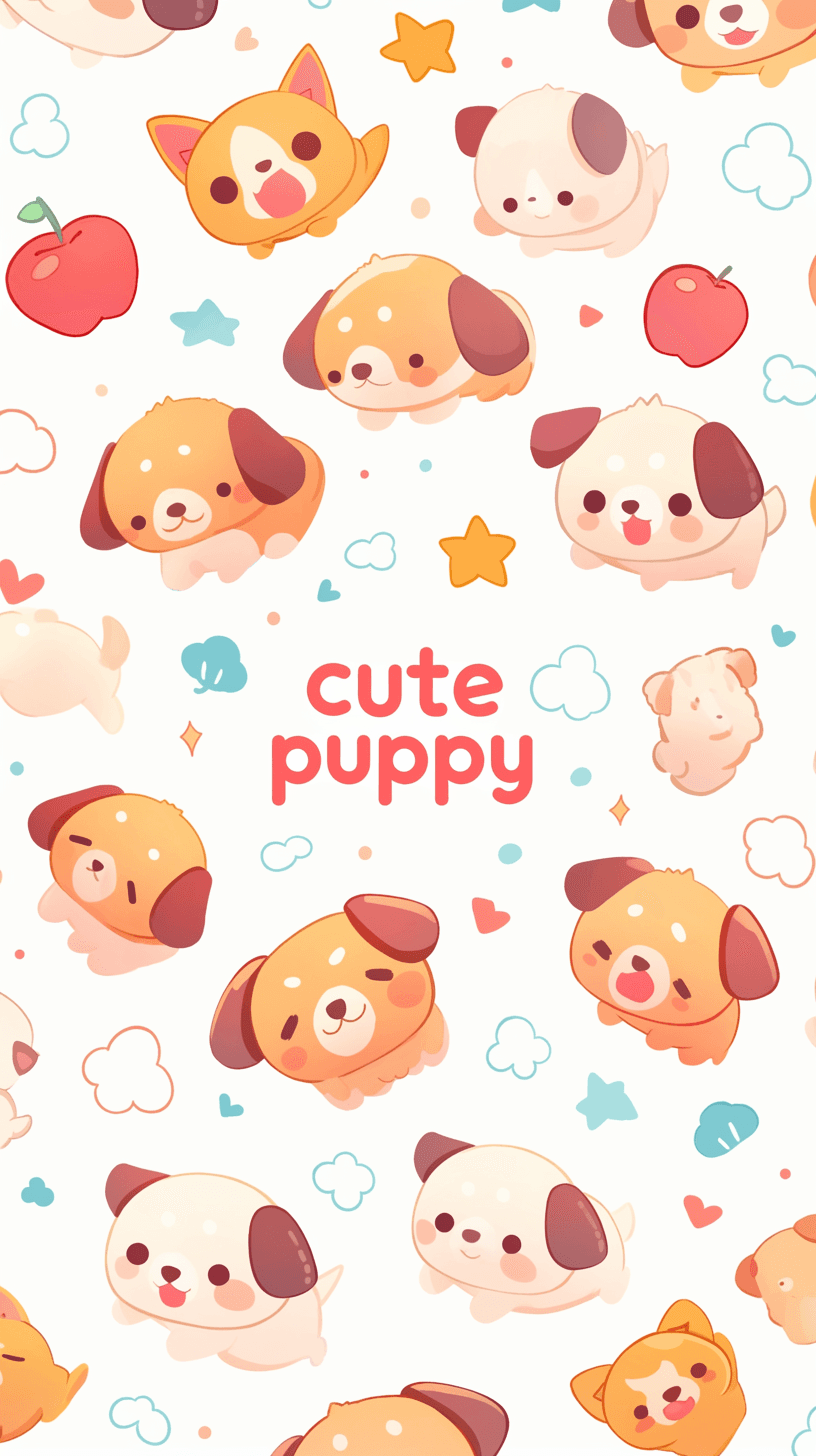 Cute Puppy Groove original repeating artwork