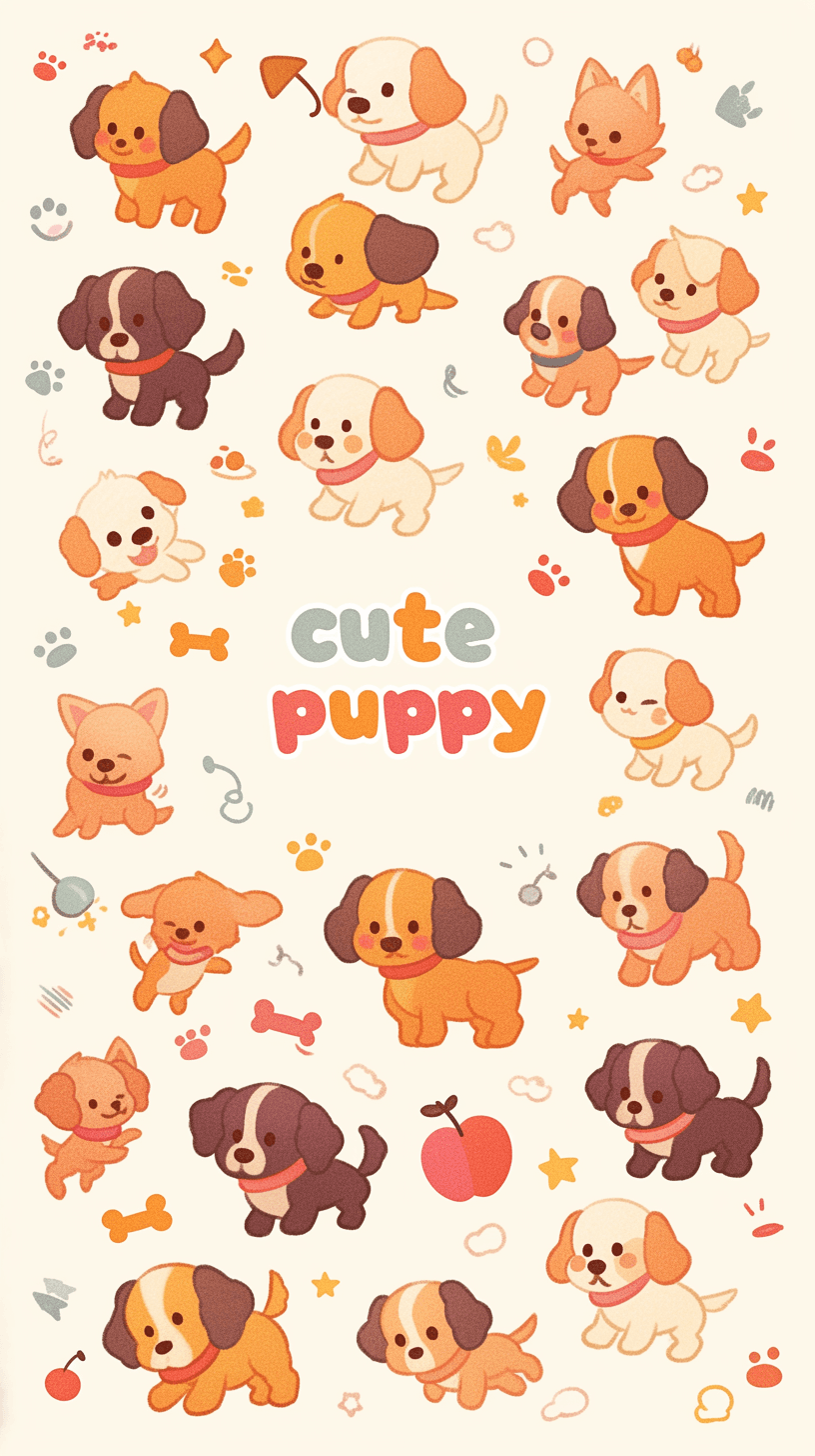 Cute Puppy 068 original repeating artwork