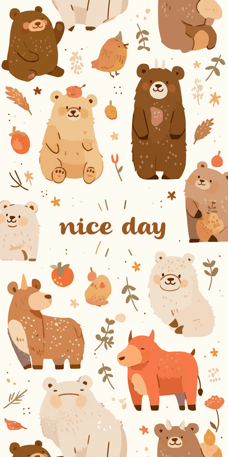 Cute Bear Route original repeating artwork