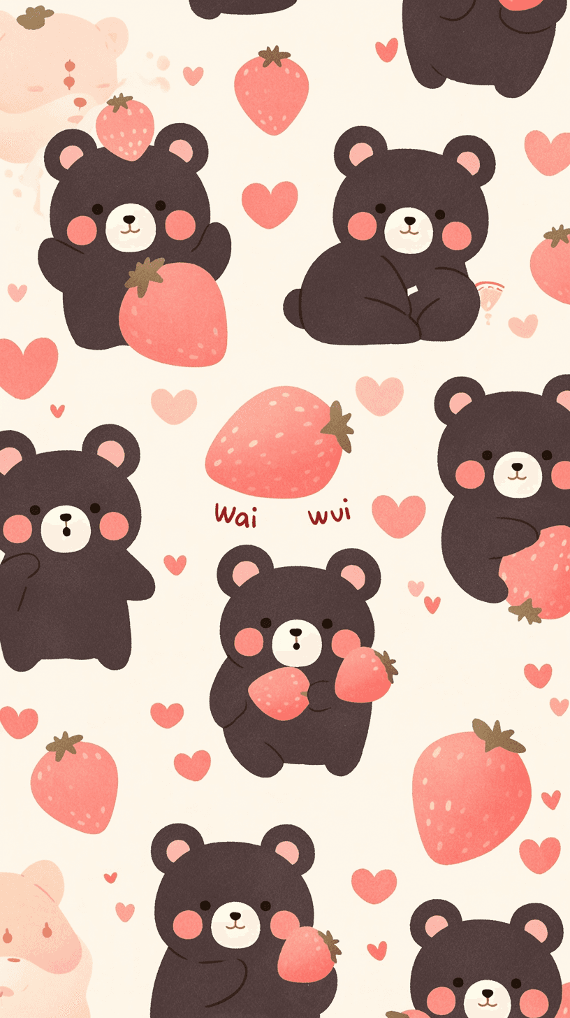 Cute Bear Pop original repeating artwork