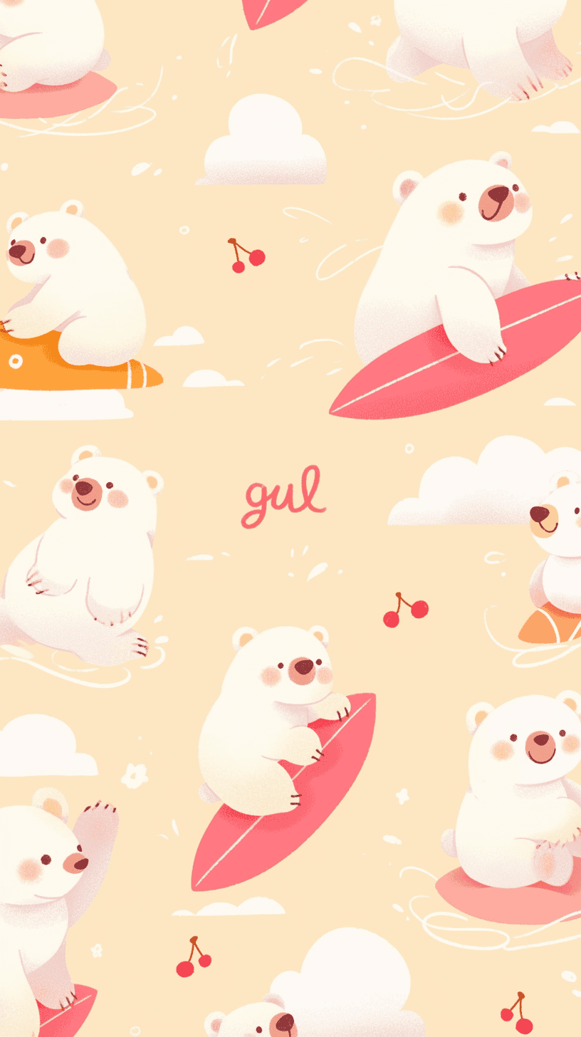 Cute Bear Tribe original repeating artwork