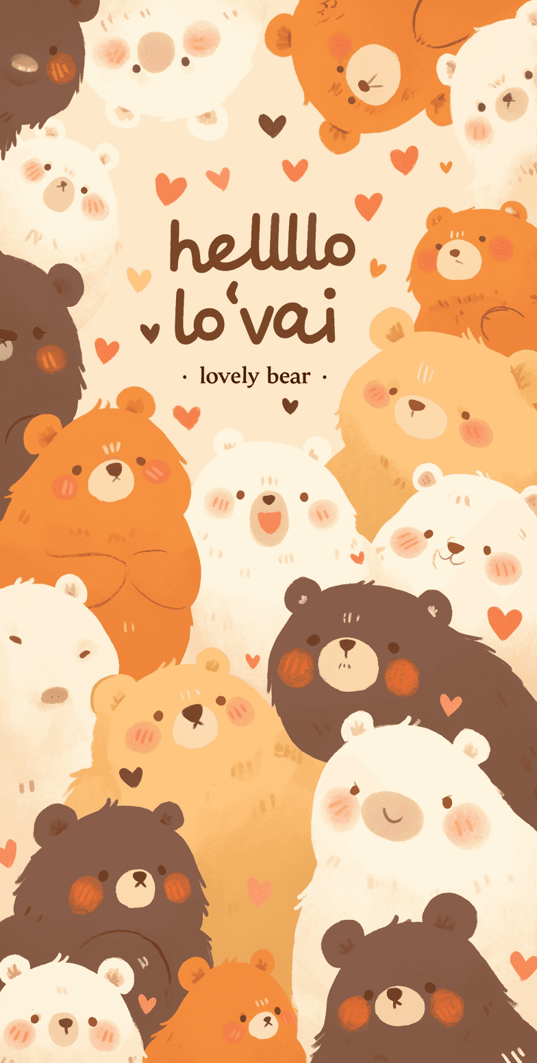 Cute Bear Uptown original repeating artwork
