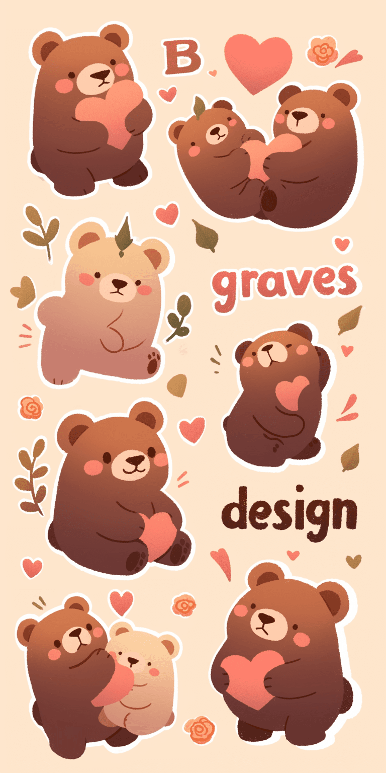 Cute Bear 076 original repeating artwork
