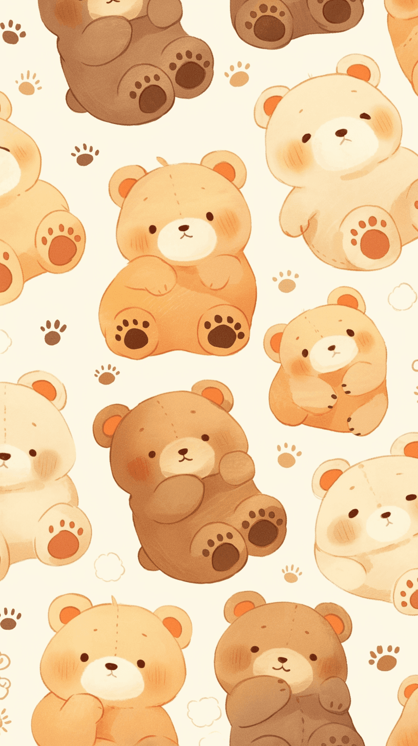 Cute Bear Hue original repeating artwork