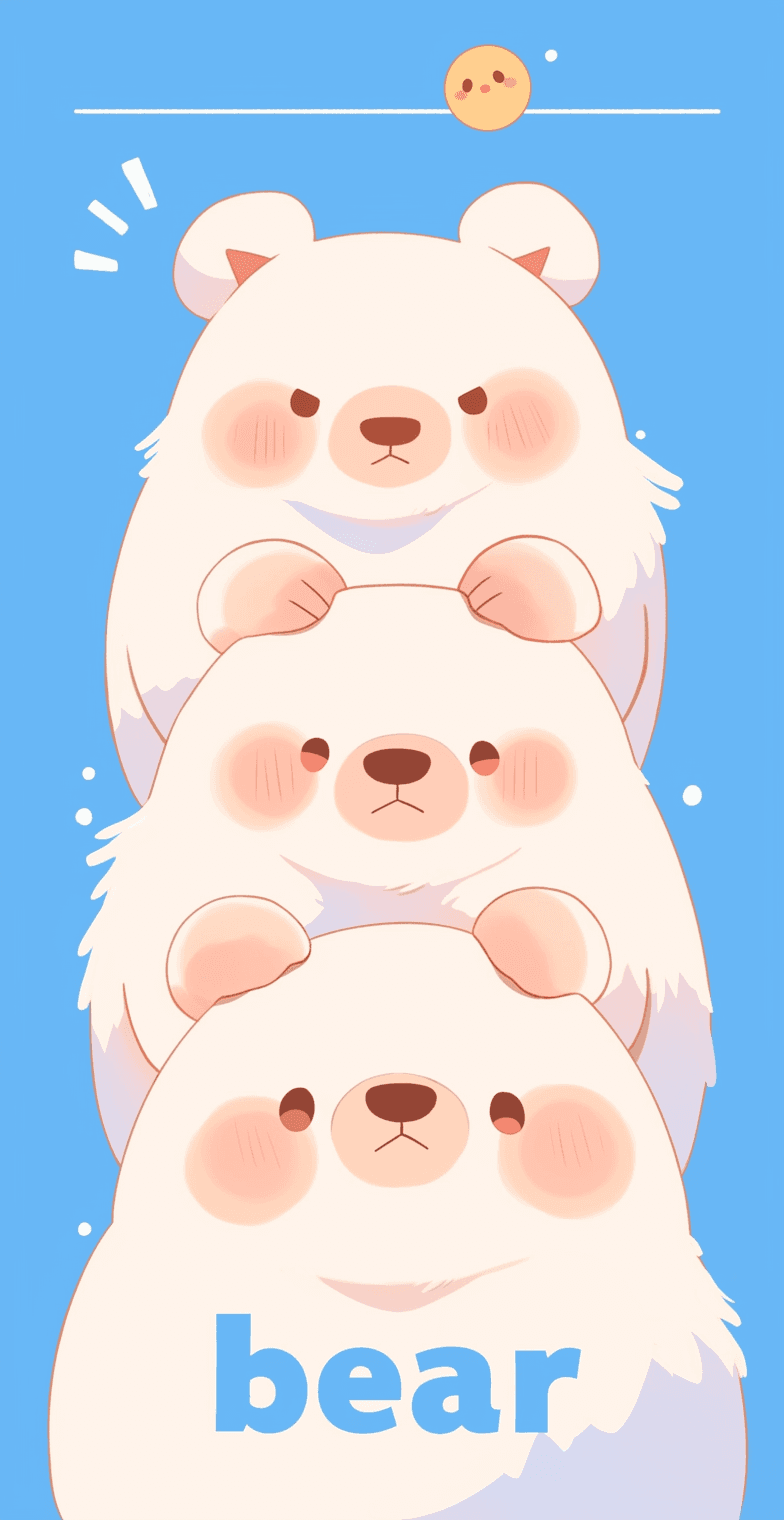 Cute Bear Night original repeating artwork