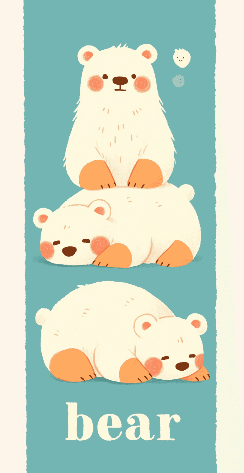 Cute Bear Fizz original repeating artwork