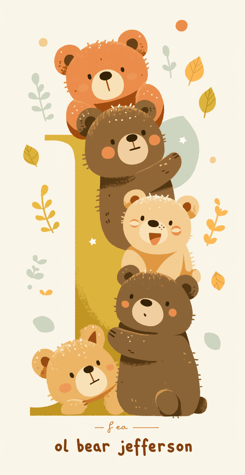 Cute Bear Onyx original repeating artwork