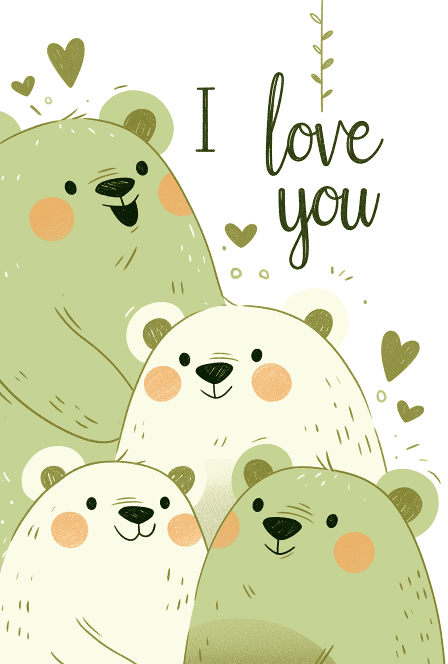 Cute Bear Show original repeating artwork