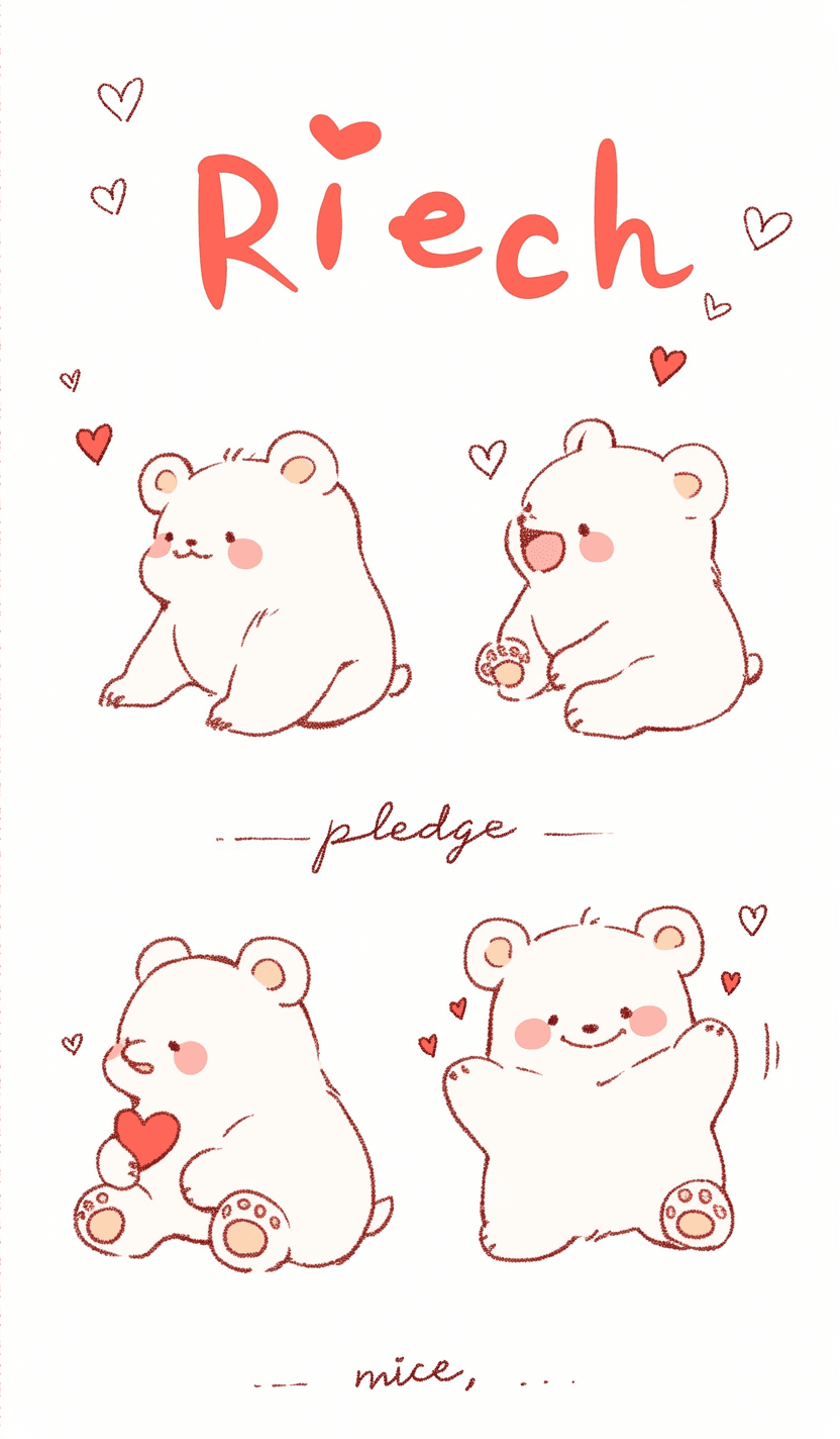 Cute Bear Dash original repeating artwork