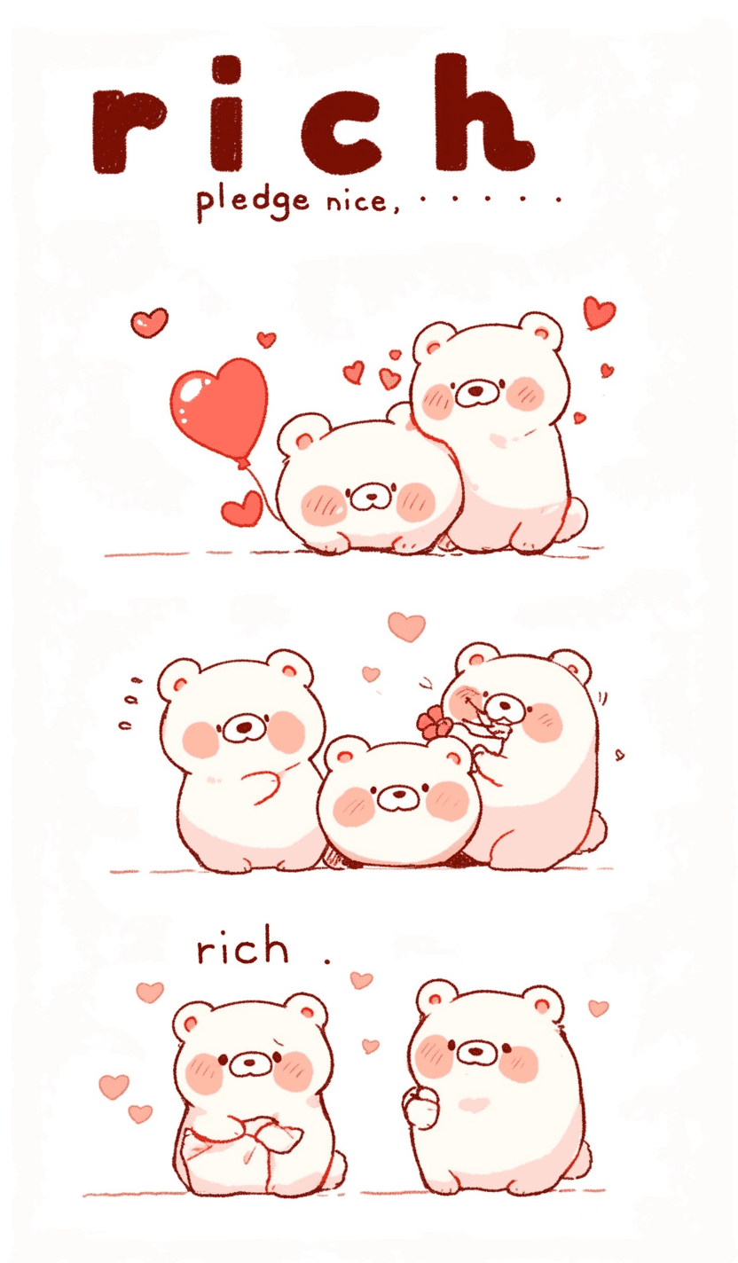 Cute Bear Flow original repeating artwork