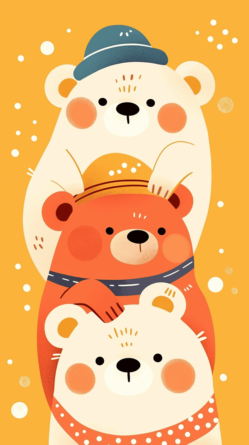 Cute Bear Amber original repeating artwork