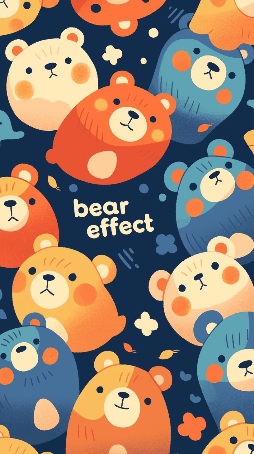 Cute Bear Snap original repeating artwork