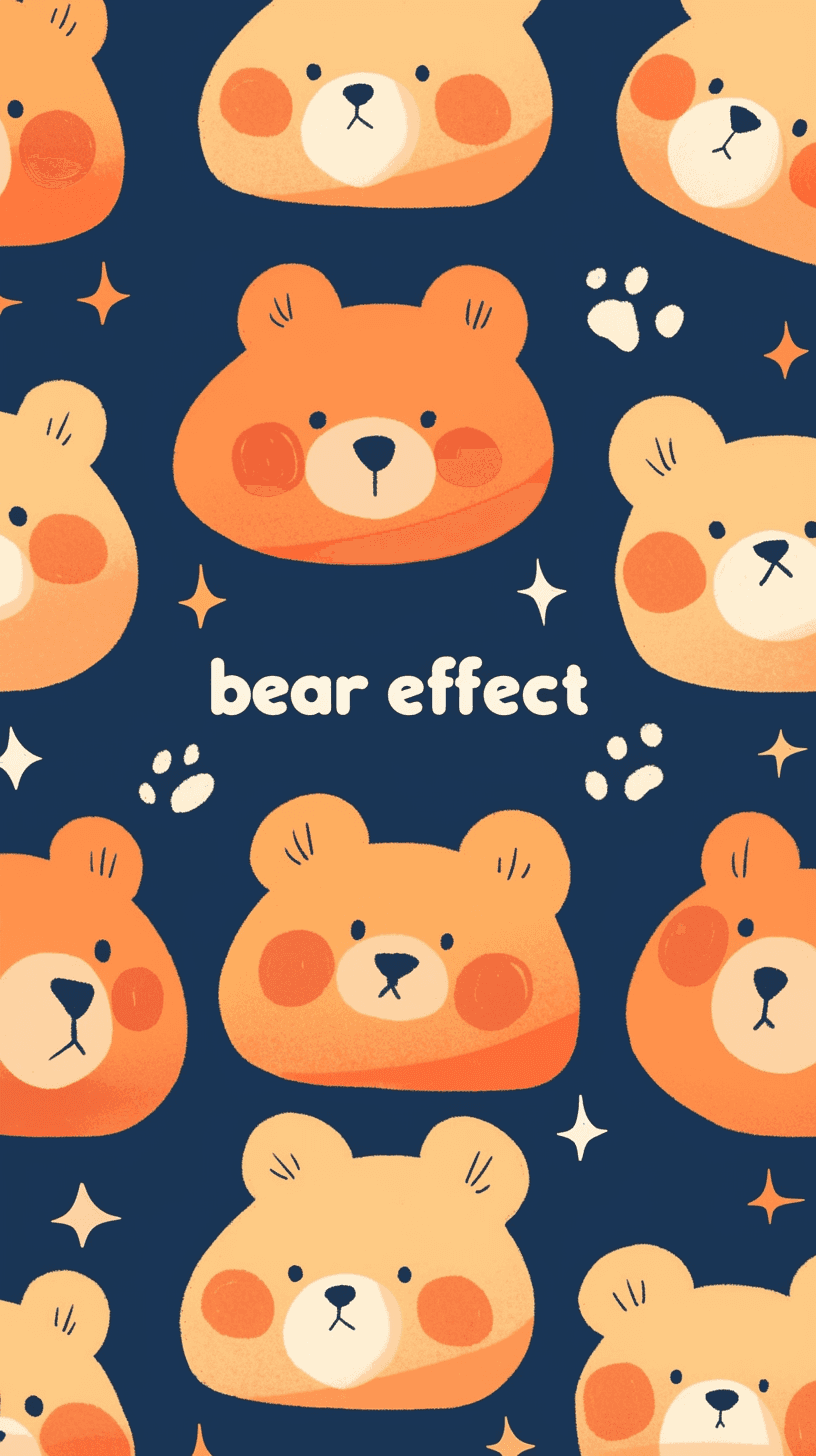 Cute Bear Tune original repeating artwork