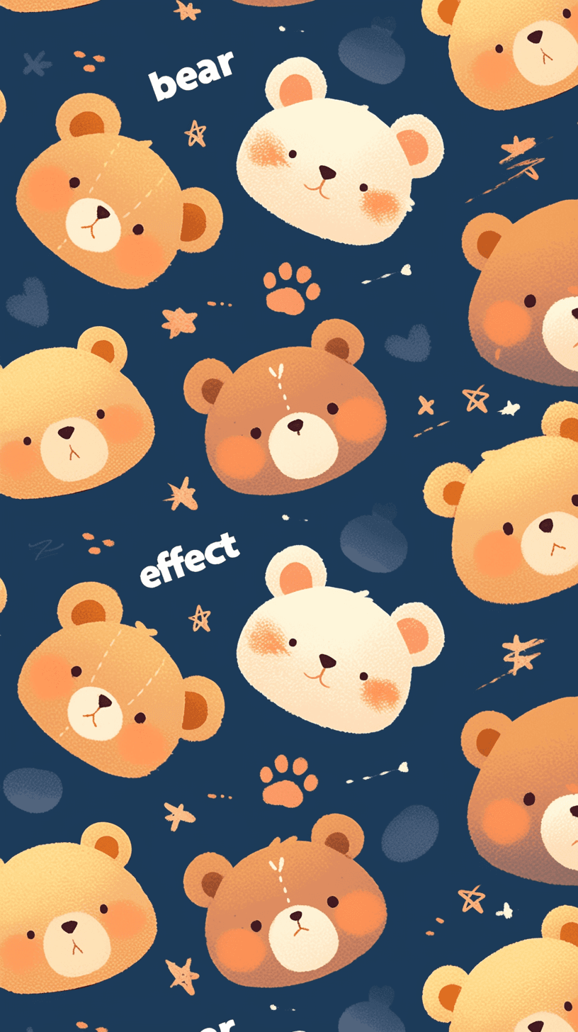 Cute Bear Winter original repeating artwork