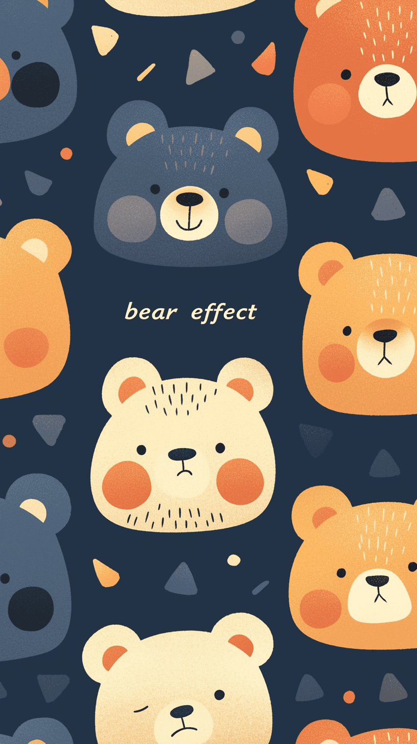 Cute Bear Autumn original repeating artwork