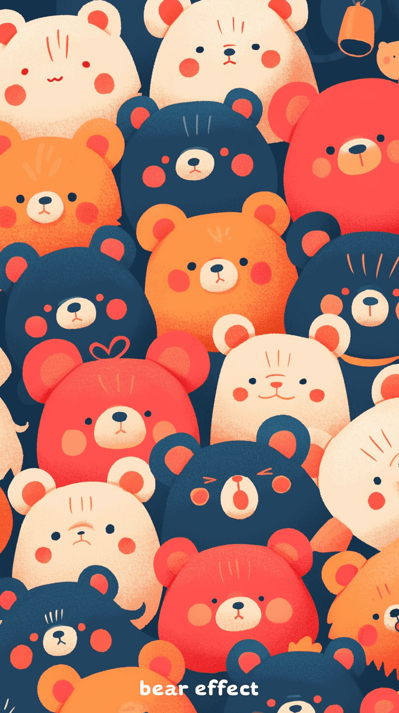 Cute Bear Echo original repeating artwork