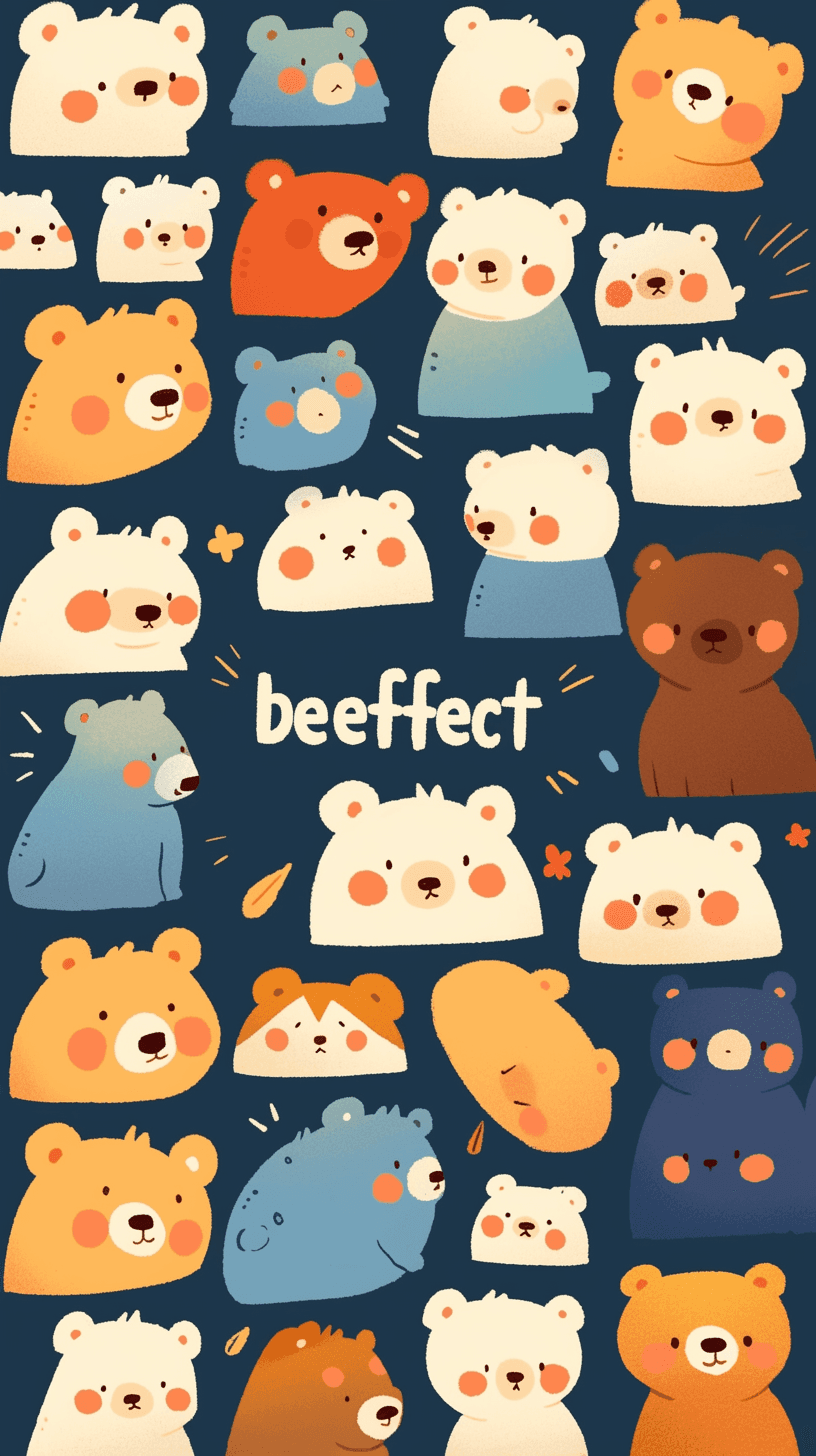 Cute Bear Summer original repeating artwork