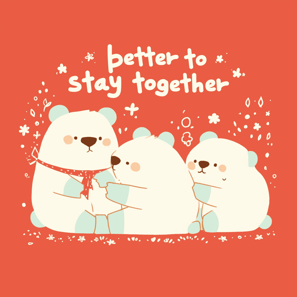 Cute Bear Gang original repeating artwork