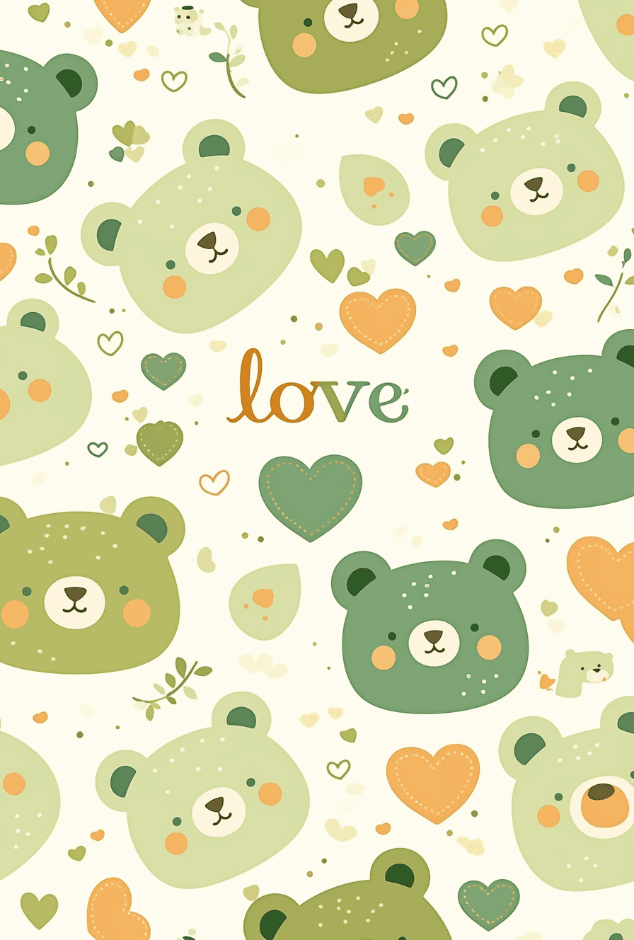 Cute Bear Moonlit original repeating artwork