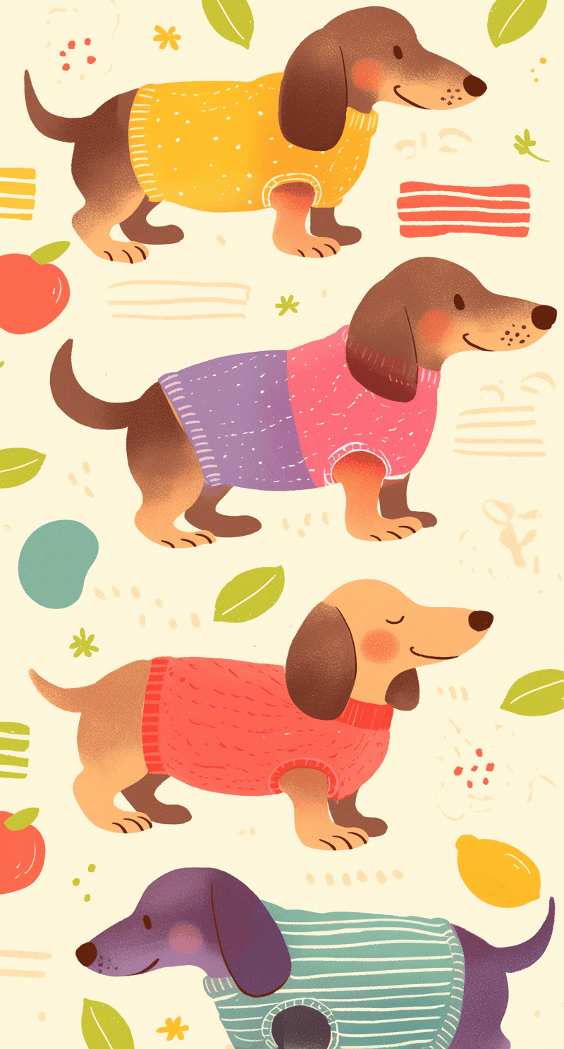 Cute Puppy Glow original repeating artwork