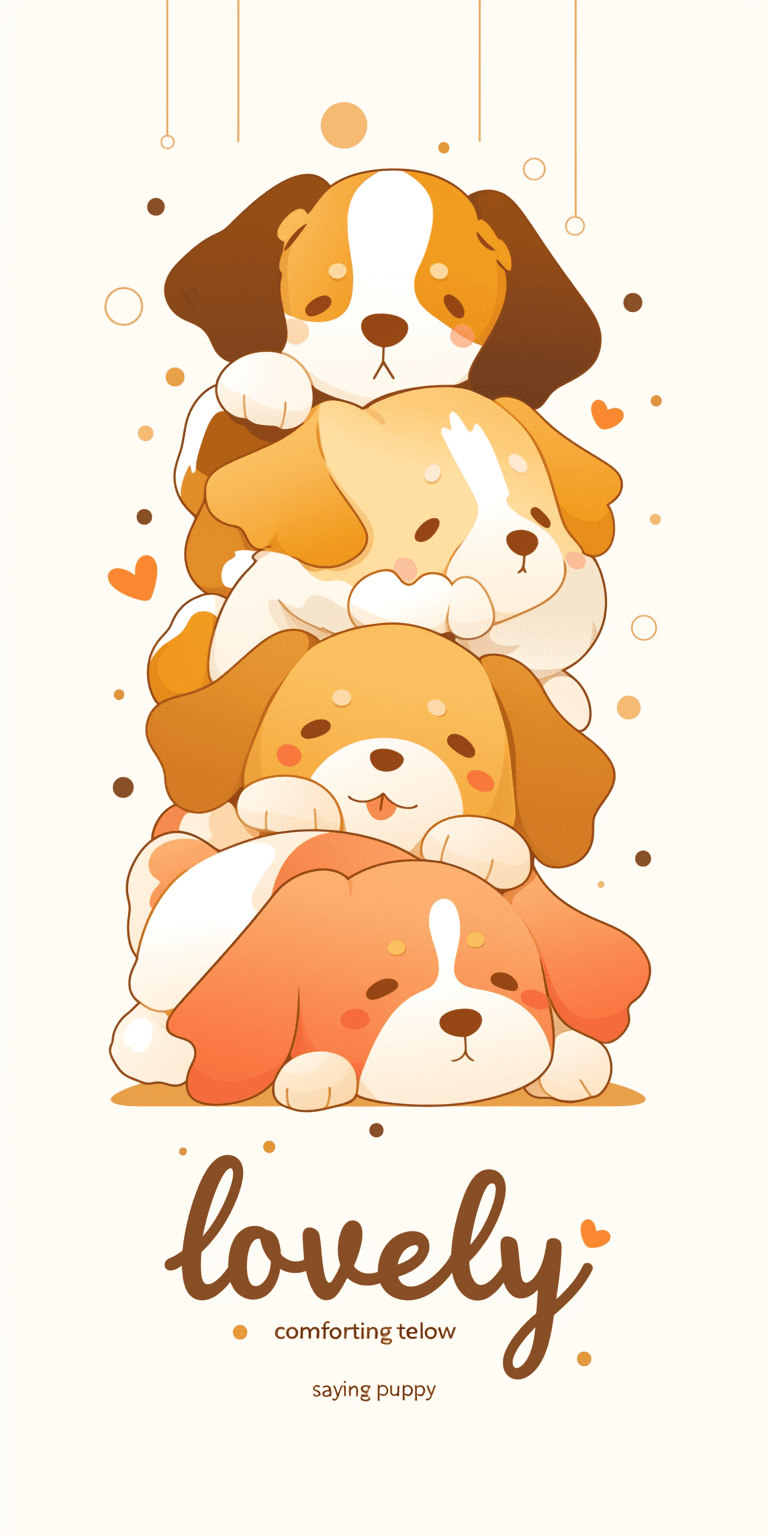 Cute Puppy Party original repeating artwork