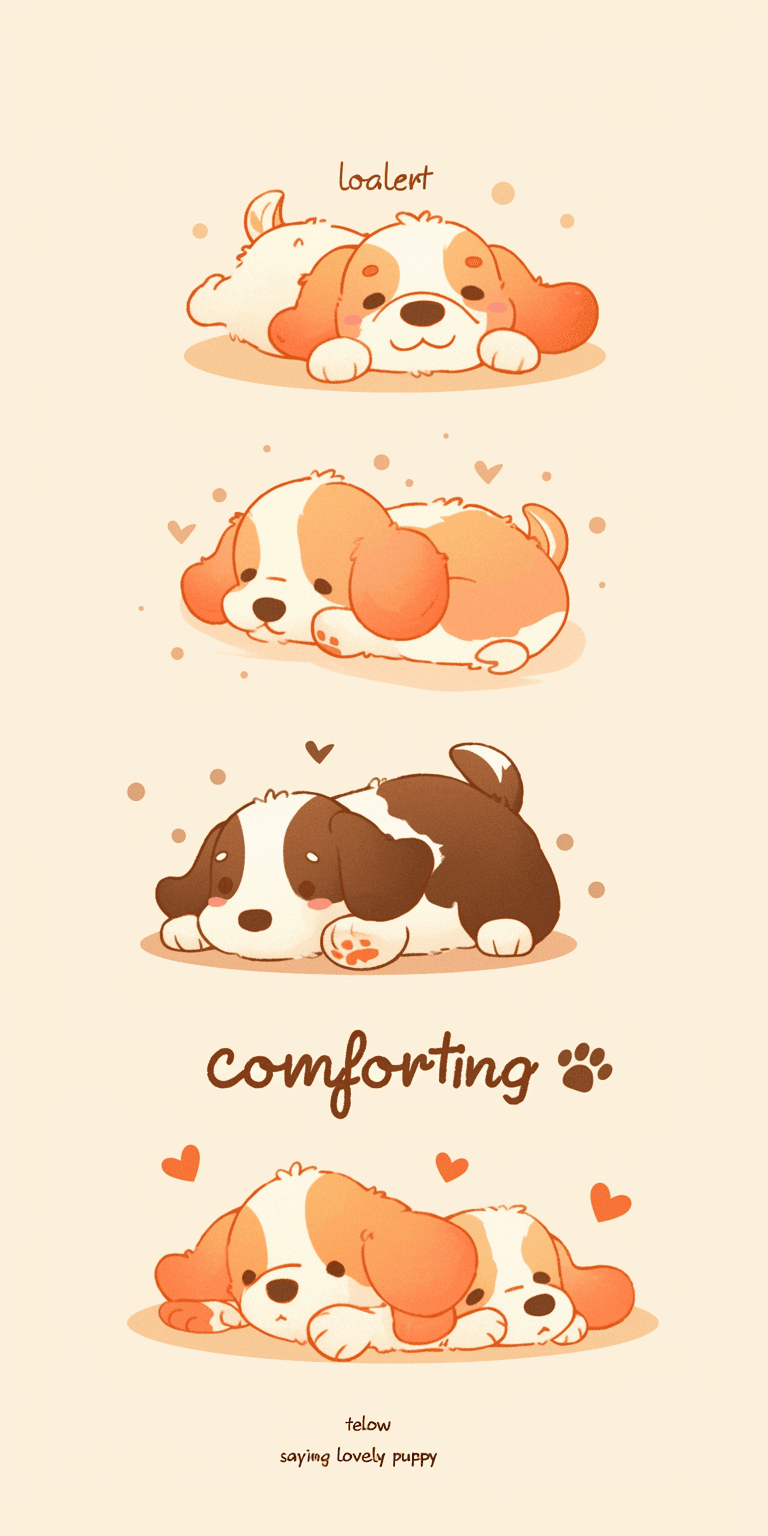 Cute Puppy Jam original repeating artwork