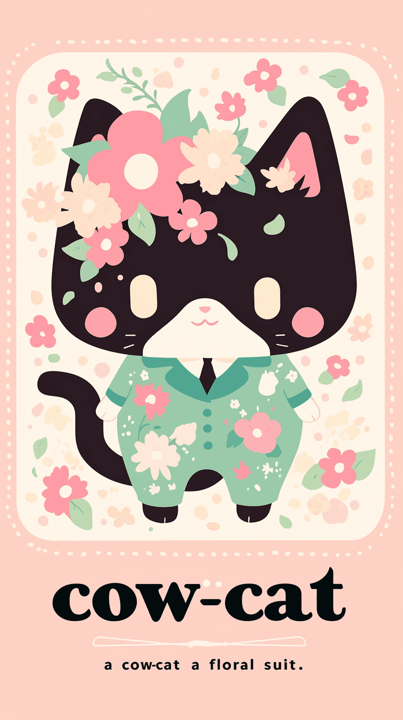 Cute Cat Snap original repeating artwork