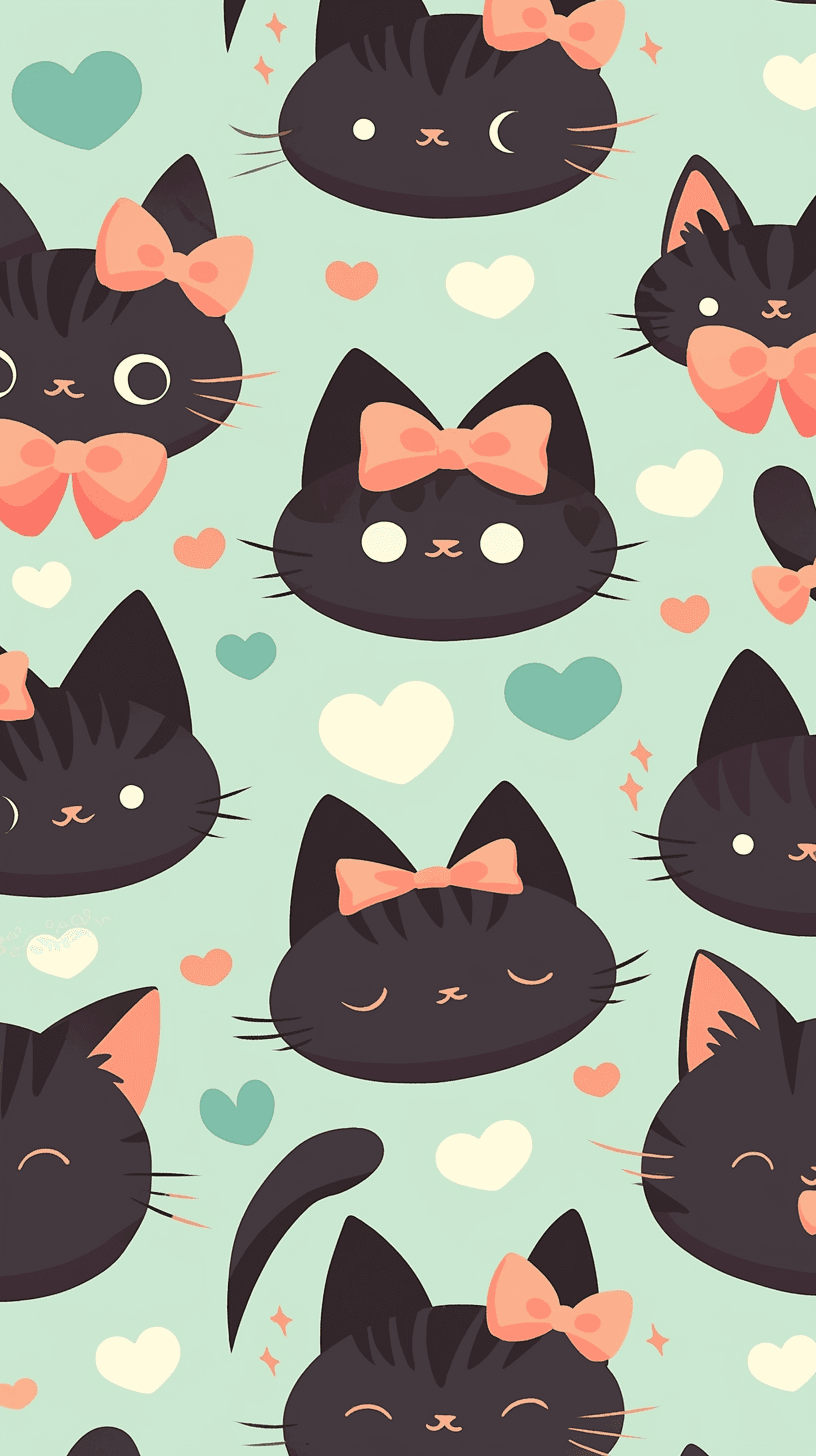 Cute Cat Show original repeating artwork