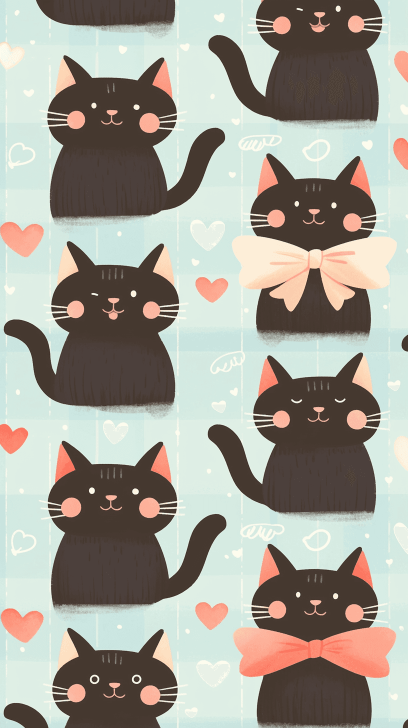 Cute Cat Pop original repeating artwork