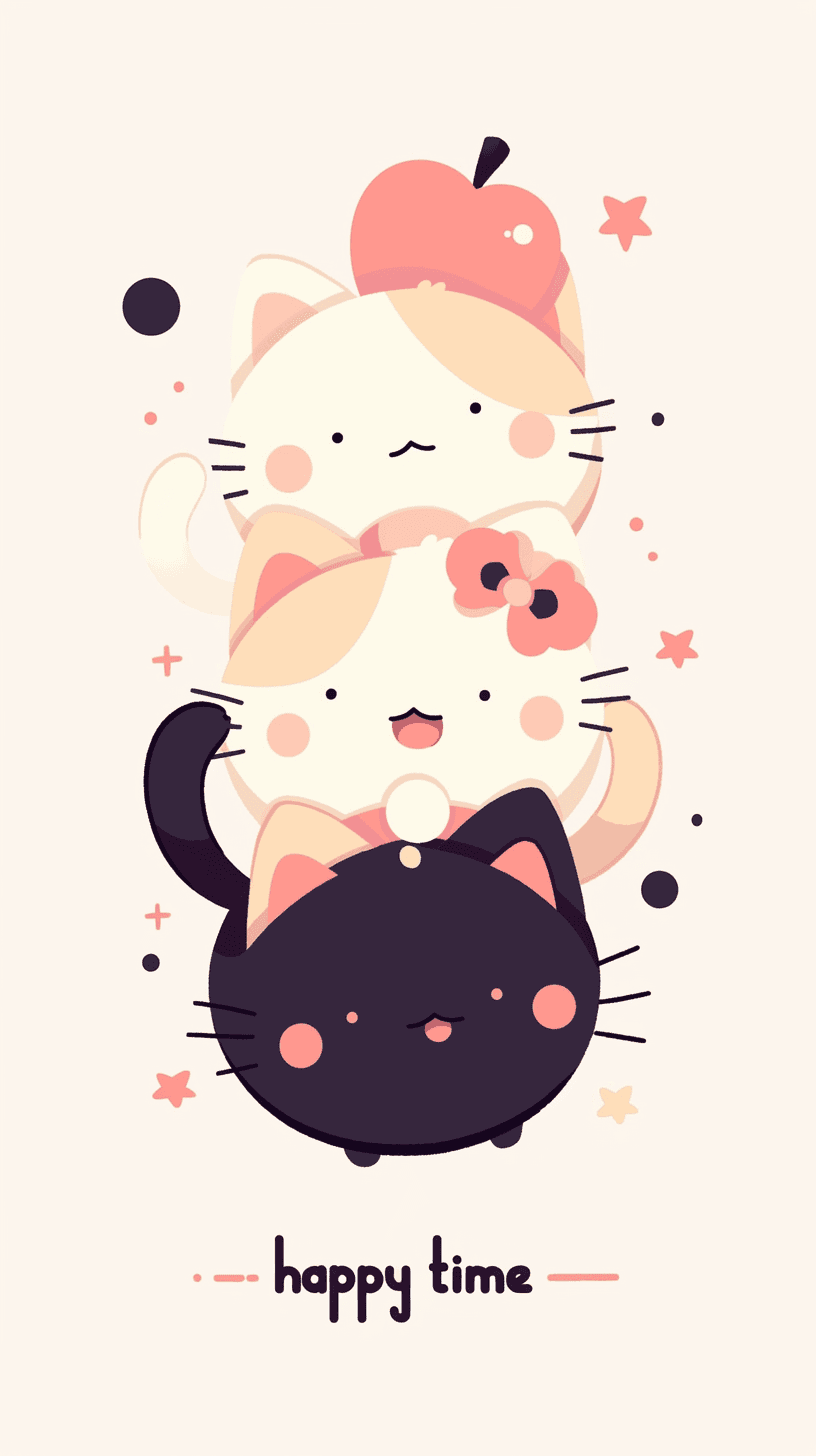 Cute Cat Fizz original repeating artwork