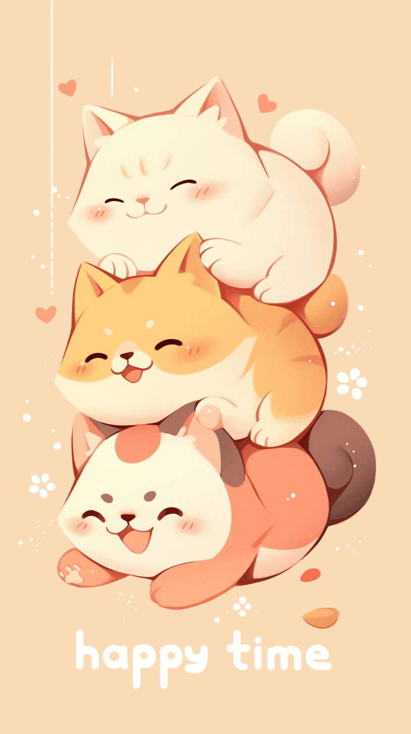Cute Cat Neon original repeating artwork