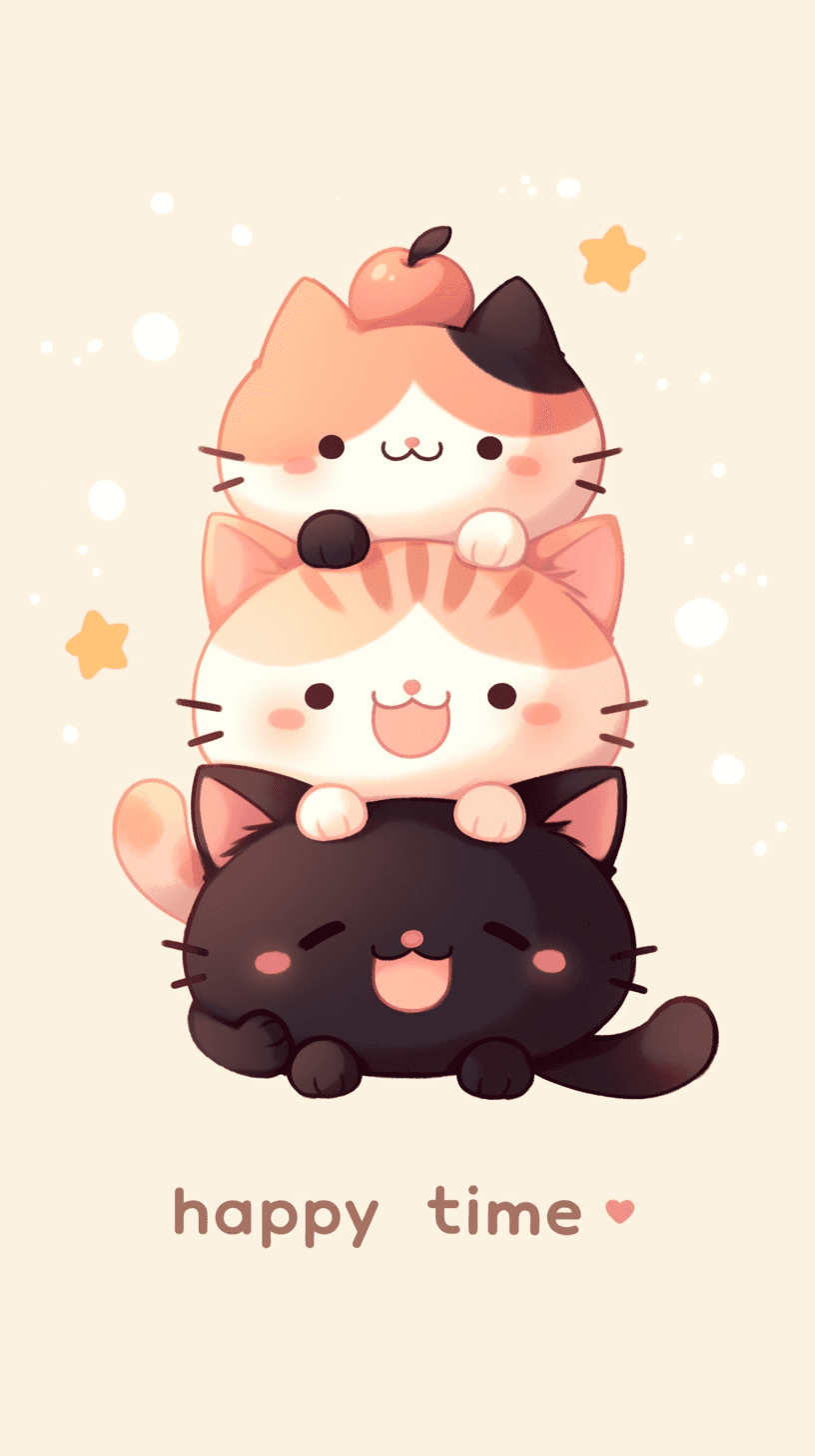 Cute Cat Flip original repeating artwork