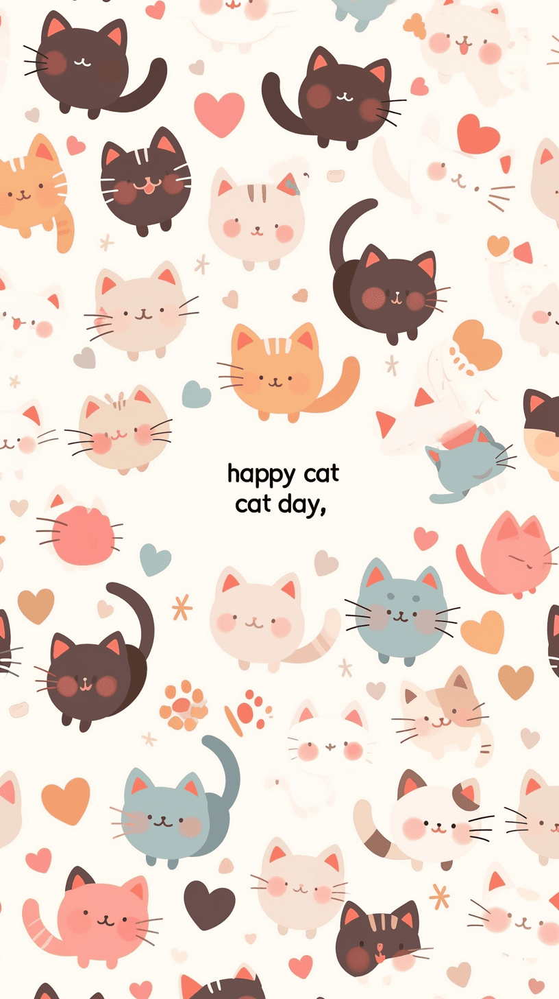Cute Cat Squad original repeating artwork