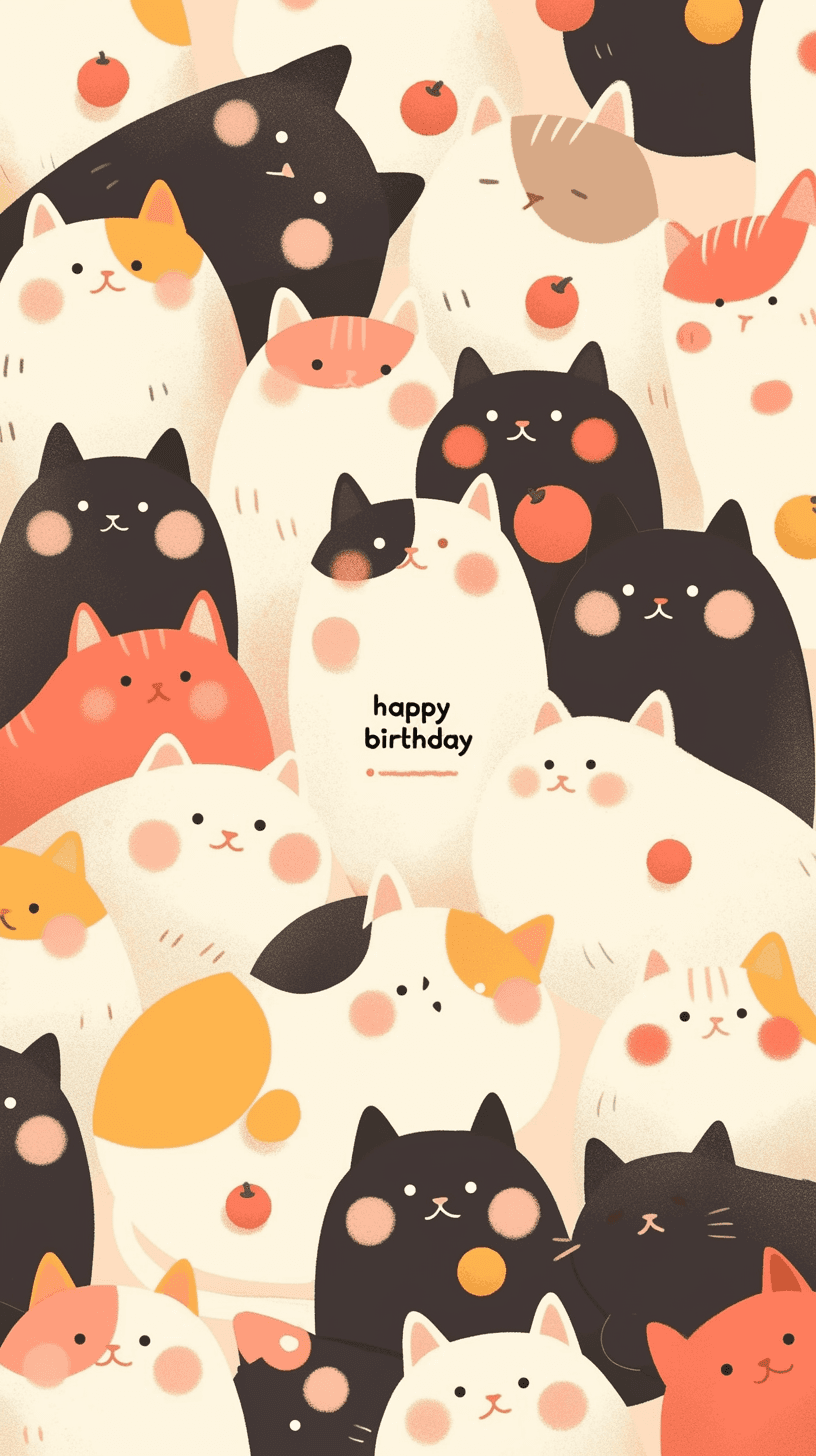Cute Cat Dash original repeating artwork