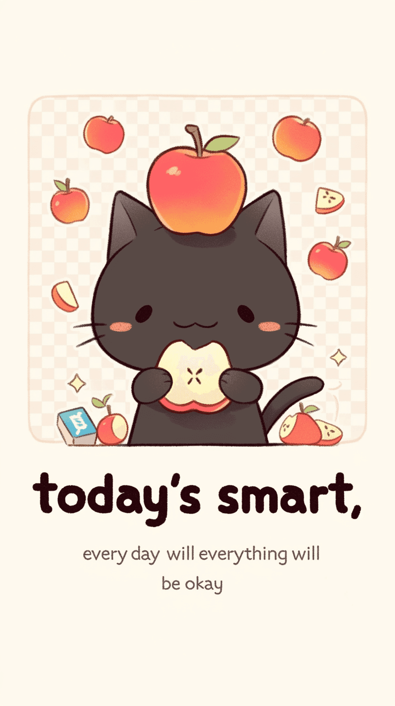Cute Cat Kick original repeating artwork