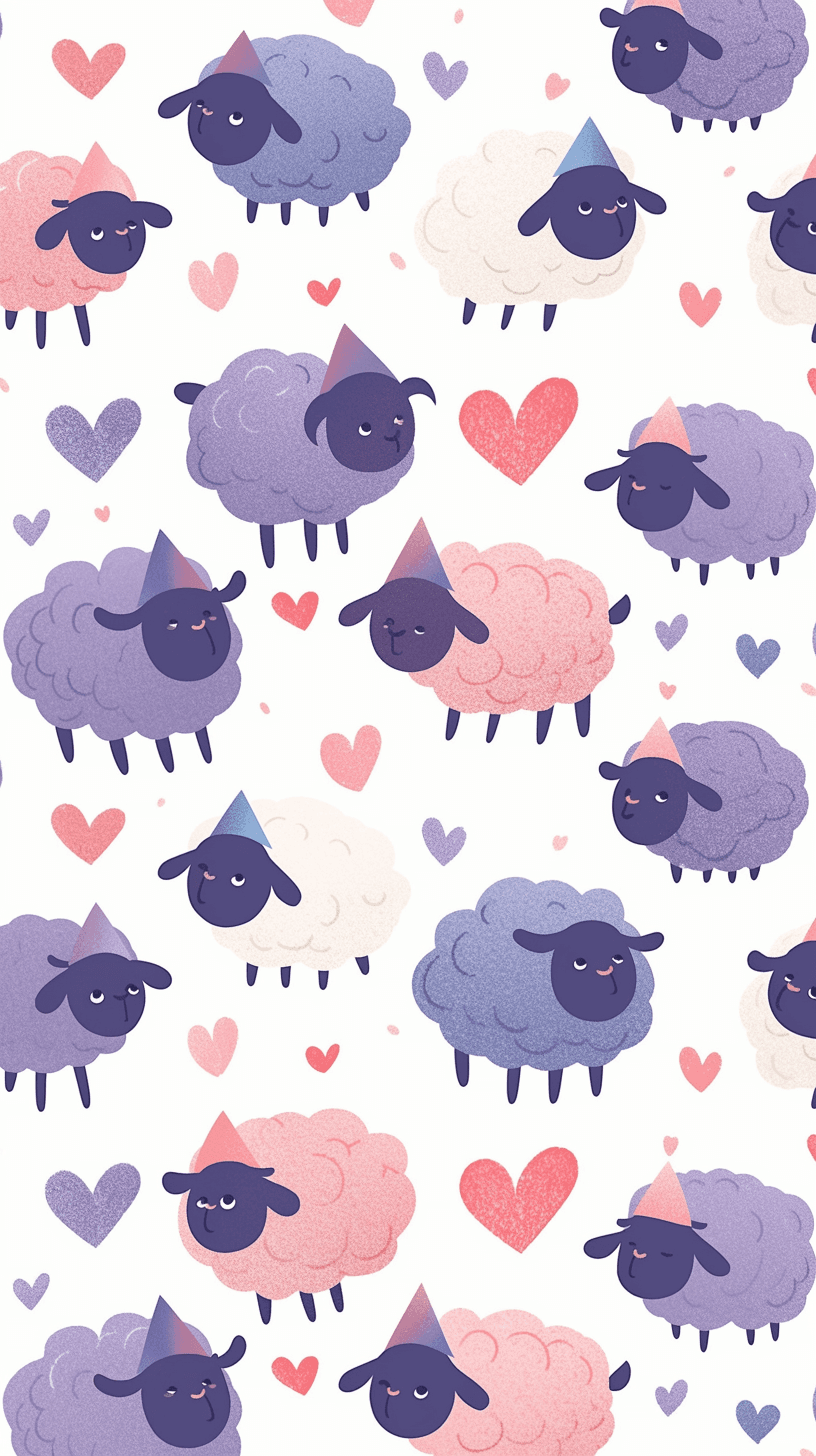 Cute Sheep Flip original repeating artwork