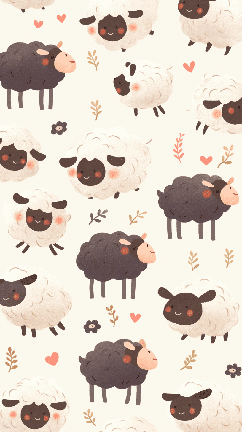 Cute Sheep Jam original repeating artwork