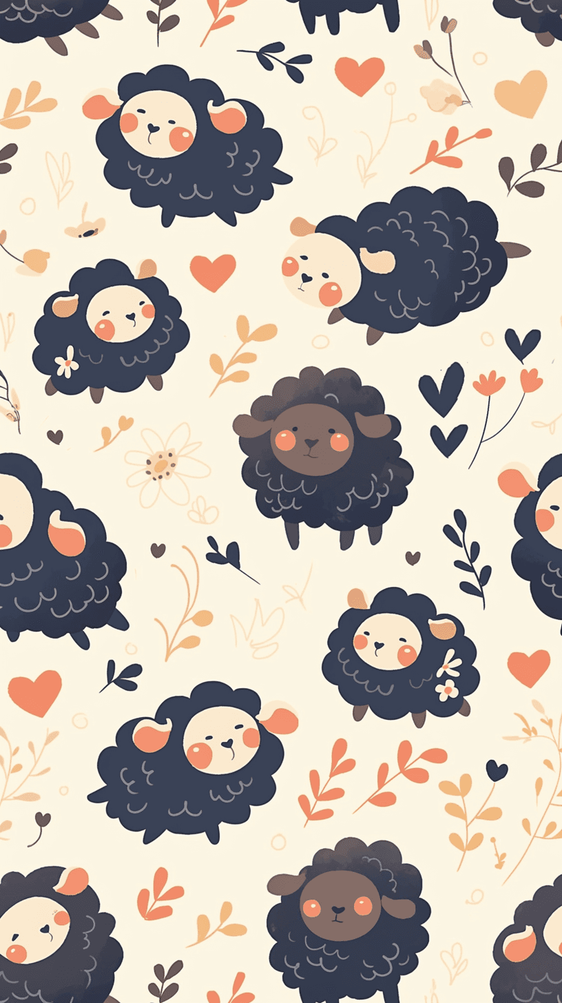 Cute Sheep Team original repeating artwork