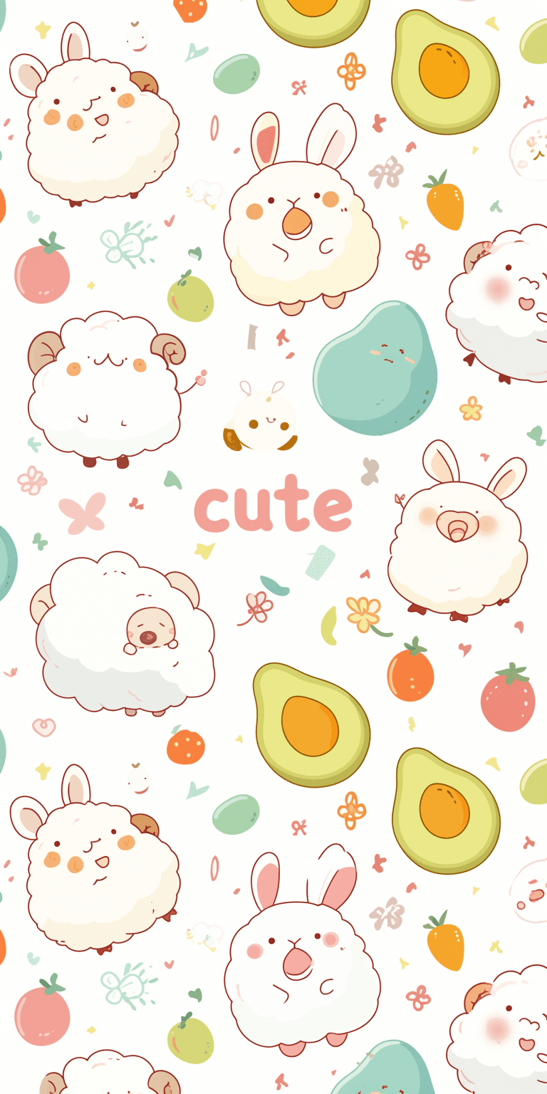 Cute Sheep Gang original repeating artwork